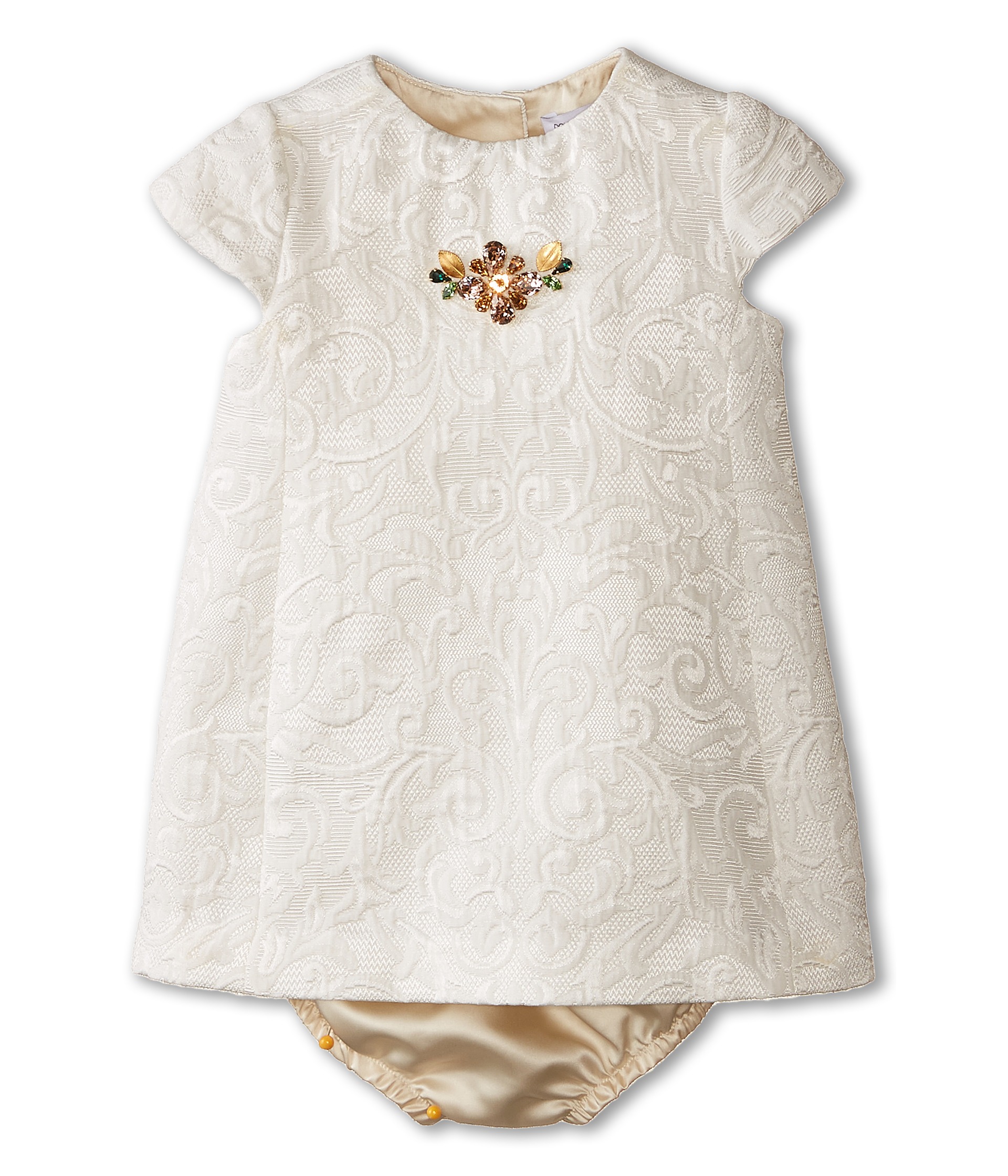 Dolce & Gabbana Kids Ceremony Embroidered Dress Set (Infant)