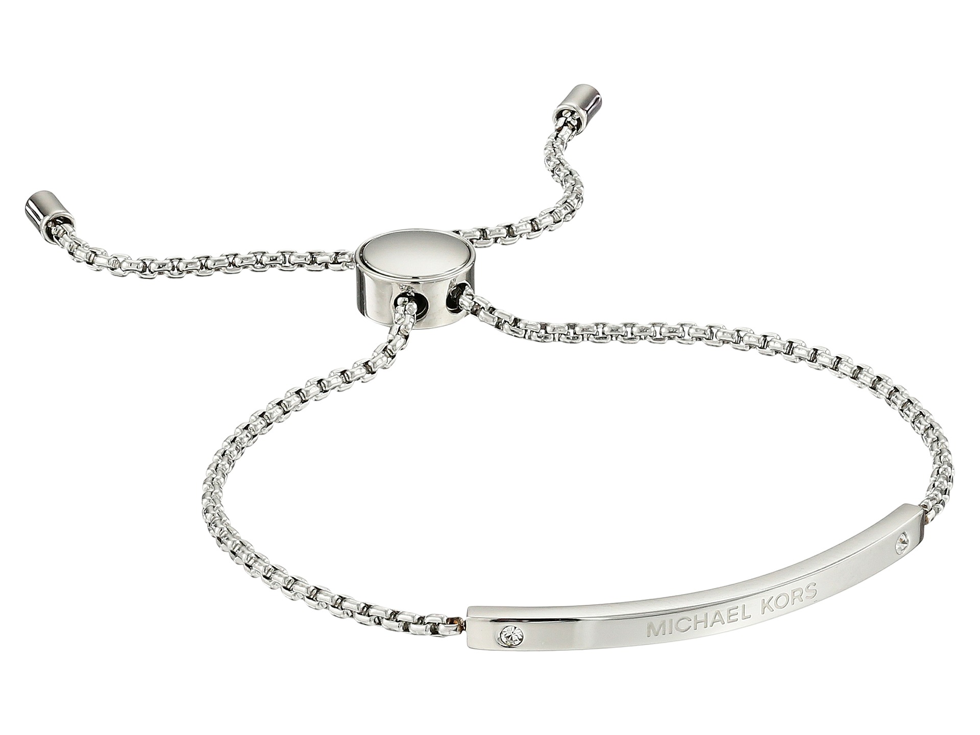Michael Kors Logo Bracelet   Slider Bracelet Silver