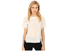 Crepe De Chine Silk Short Sleeve Top