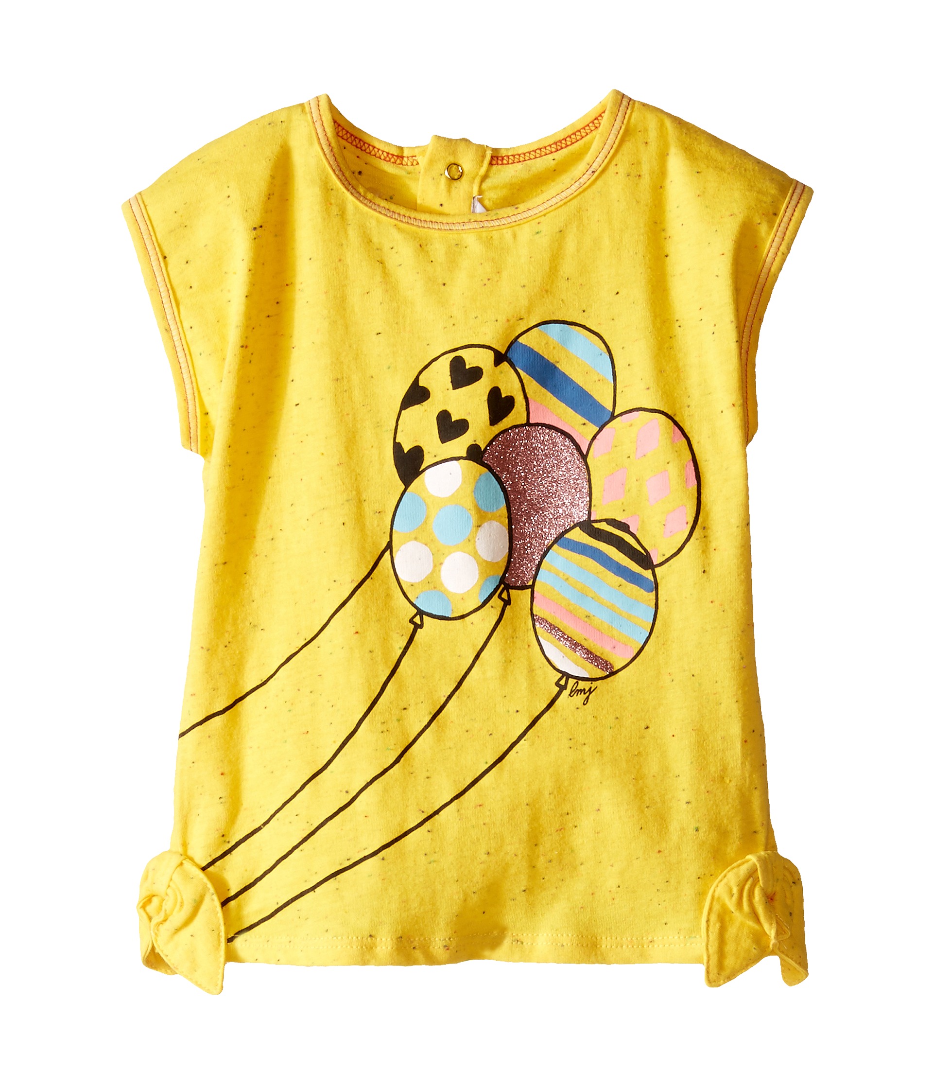 Little Marc Jacobs Jersey Tee Shirt with Balloons (Infant) Yellow