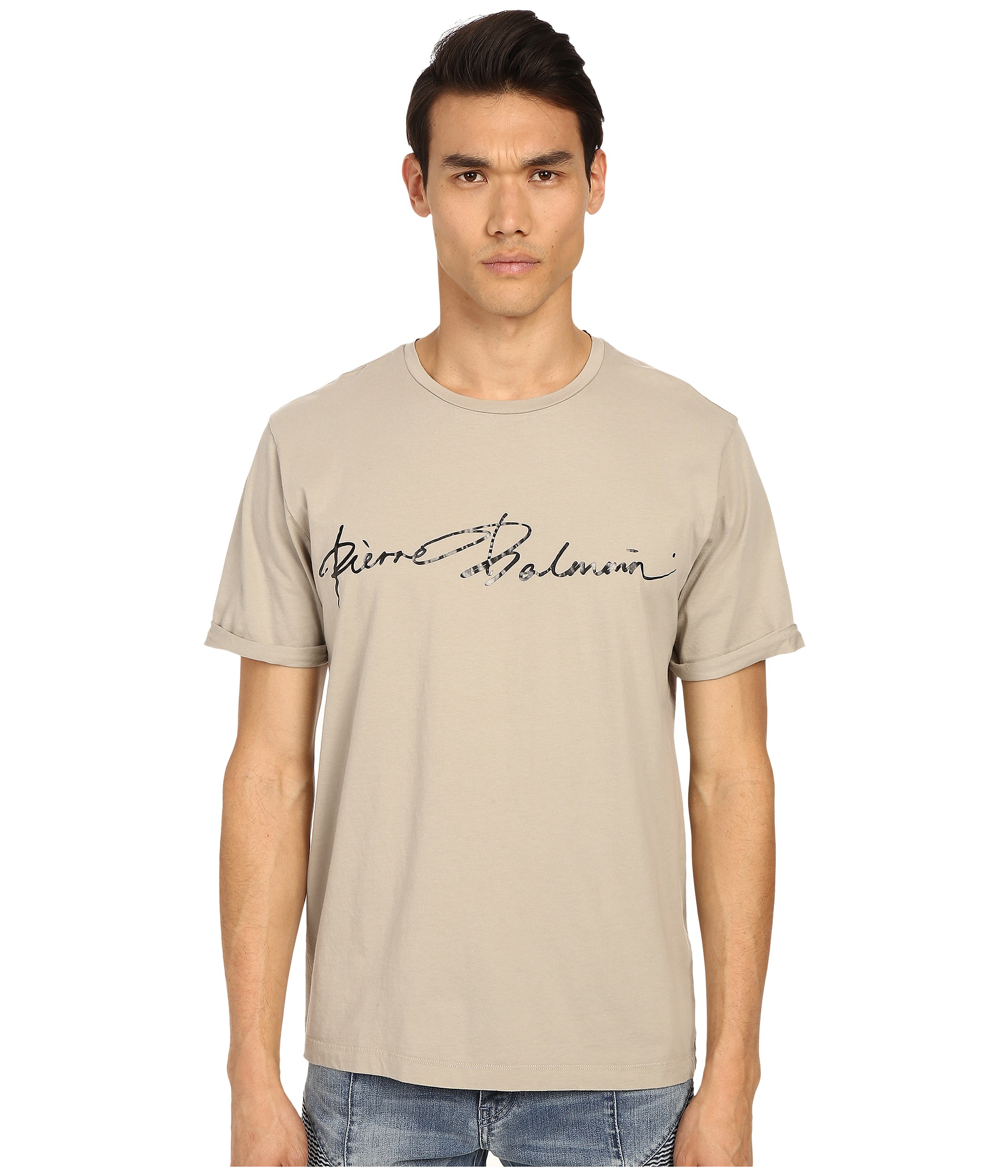 Pierre Balmain PB Signature T Shirt Khaki