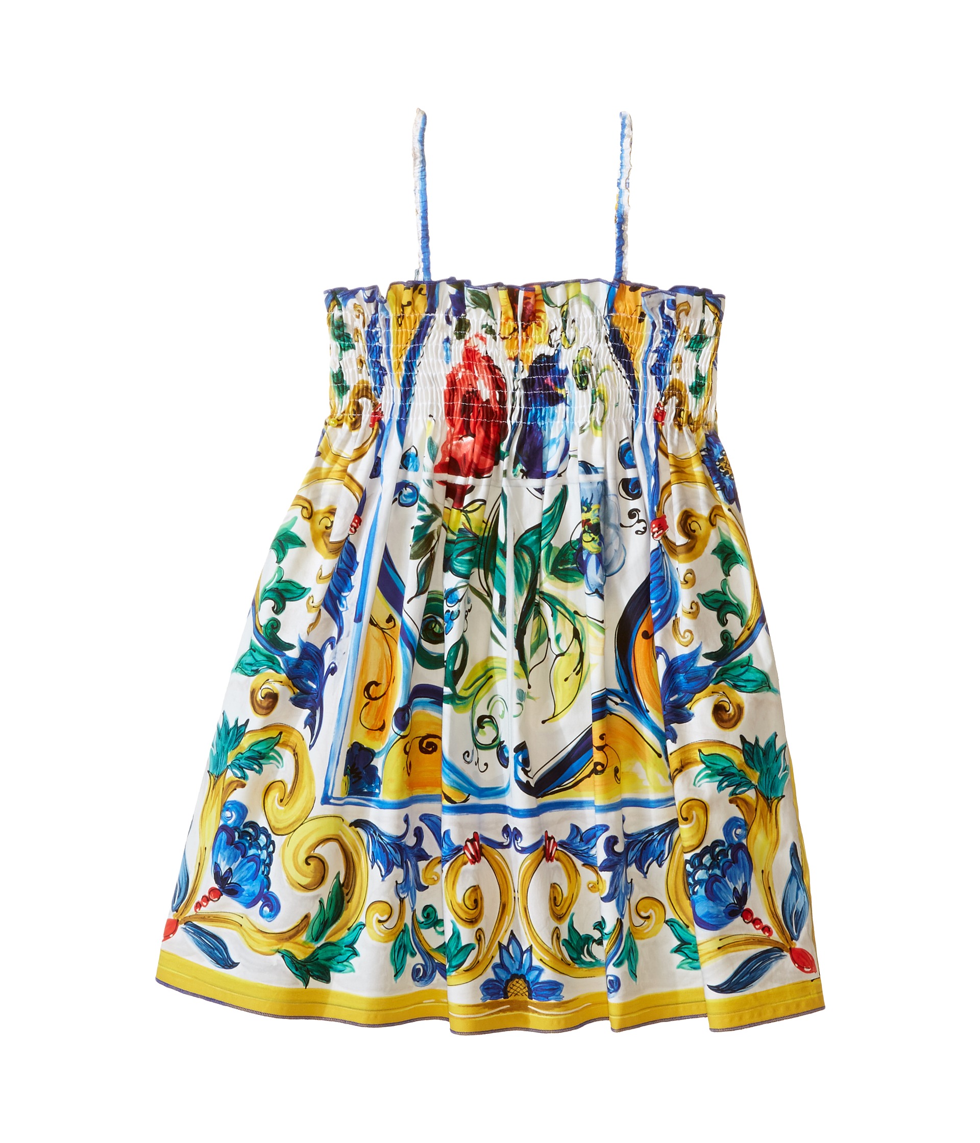 Dolce & Gabbana Kids Escape Sleeveless Dress (Toddler/Little Kids) White Print