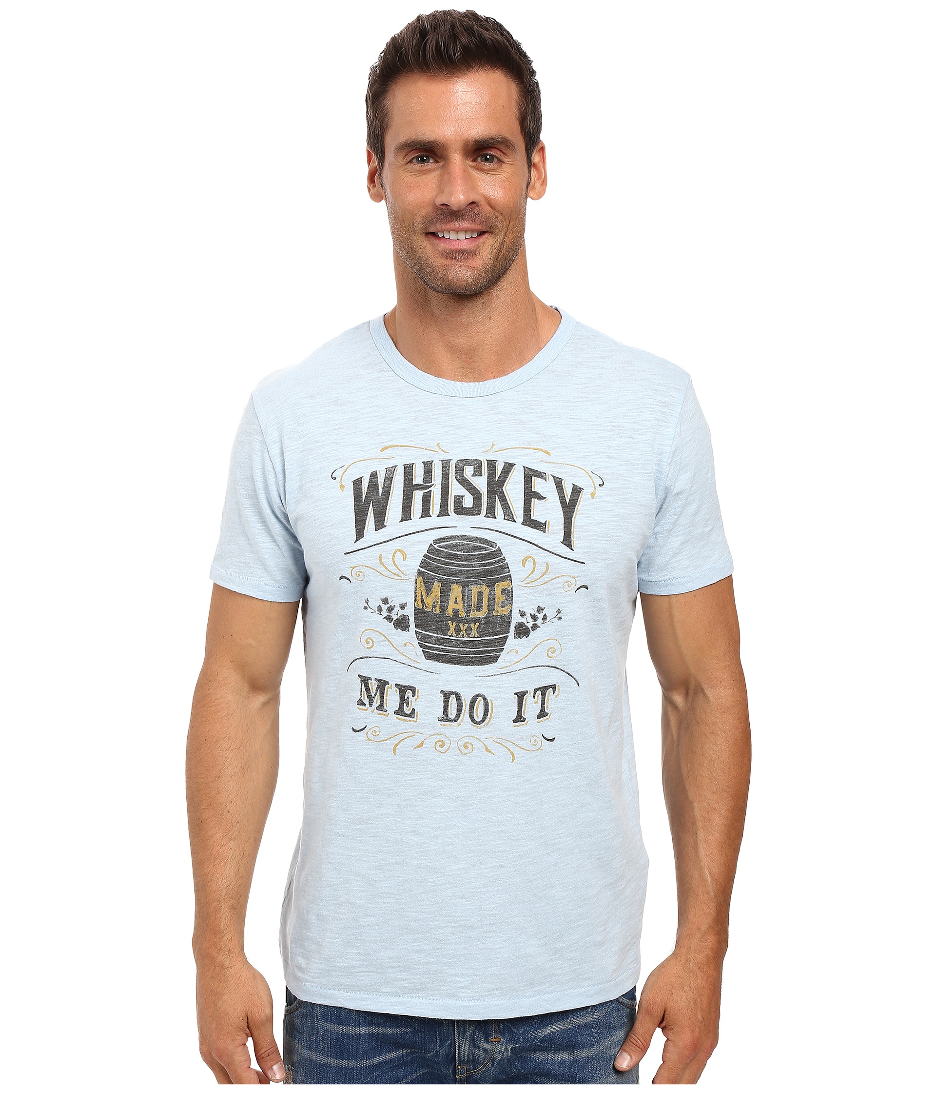Lucky Brand Whiskey Made Me Graphic Tee