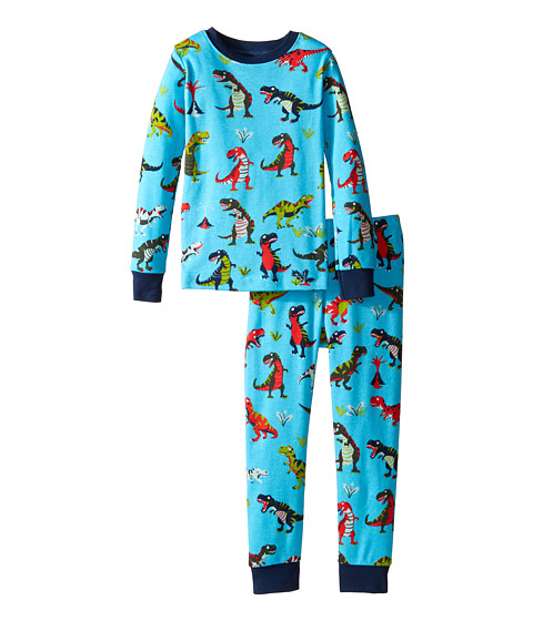 Hatley Kids Roaring T-Rex Pajama Set (Toddler/Little Kids/Big Kids ...