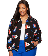 Vince Camuto Specialty Size - Plus Size Travelling Bloom Zip Front Bomber Jacket