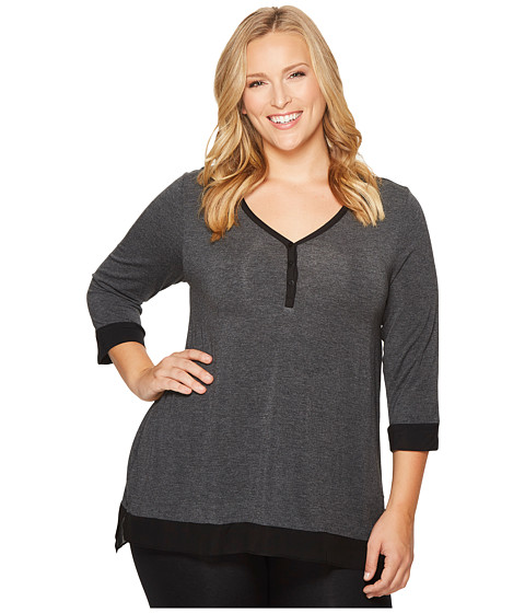 DKNY Plus Size 3/4 Sleeve Top at Zappos.com