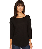 NYDJ - Knit Top w/ Faux Leather Trim