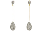 Pave Teardrop Post Earrings