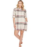 DKNY - Plus Size Flannel Long Sleeve Sleepshirt