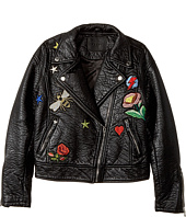 Blank NYC Kids - Patchwork Vegan Leather Moto Jacket in Mix and Match (Big Kids)