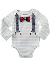 Mud Pie - Long Sleeve Crawler with Bow Ties (Infant)