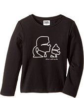 Karl Lagerfeld Kids - Long Sleeve Karl & Choupette Silhouette Tee (Toddler)