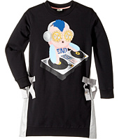 Fendi Kids - Long Sleeve DJ Fendirumi Dress w/ Side Bow Ties (Little Kids)