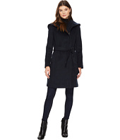 Cole Haan - Hooded Asymmetrical Zip Front Coat