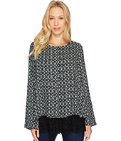 Karen Kane - Lace Inset Print Top