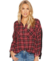 Jack by BB Dakota - Emiley Plaid Printed Crepe de Chine Top