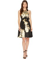 Tahari by ASL - Floral Wrap-Bodice Party Dress