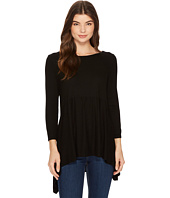 Michael Stars - 2X1 Rib 3/4 Sleeve Boat Neck Sharkbite Top